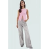 Kadın Kolsuz Örme Bluz Kayık Yaka Fitted Kalıp Rahat Günlük Stil Ve Şık Modern