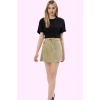 Kadın Kruvaze Mini Dokuma Etek Finike Casual Stil Rahat Kesim Günlük Kullanım Modern Tasarım
