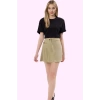 Kadın Kruvaze Mini Dokuma Etek Finike Casual Stil Rahat Kesim Günlük Kullanım Modern Tasarım