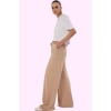 Kadın Lastikli Yüksek Bel Pantolon Geniş Paça Rahat Günlük Kombinler Yaz Aylarının Vazgeçilmezi