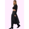 Kadın Maxi Boy Denim Etek Yüksek Bel Skater Kalıp Pamuklu Günlük Stil Yaz Aylarının Vazgeçilmezi