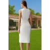Kadın Midi Boy Bodycon Elbise Polyester Elastan Kumaş Premium Kalite Profesyonel Görünüm