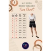 Kadın Midi Boy Çok A line Etek Dokuma Kumaş Batik Desenli Kemer Detay Casual Günlük Kullanım