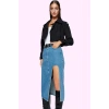Kadın Midi Boy Denim Etek Yırtmaçlı Kalem Kalıp Pamuklu Günlük Şıklık Yaz Aylarının Vazgeçilmezi