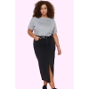 Kadın Midi Boy Denim Etek Yüksek Bel A line Kalıp Pamuklu Günlük Kullanım Kaliteli Malzeme
