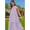 Kadın Midi Boy Shift Elbise Polyester Dokuma Kumaş Günlük Tarz Konforlu Kesim Mükemmel Uyum