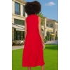 Kadın Midi Boy Shift Elbise Polyester Dokuma Kumaş Günlük Tarz Konforlu Kesim Mükemmel Uyum