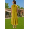 Kadın Midi Boy Shift Elbise Polyester Dokuma Kumaş Günlük Tarz Konforlu Kesim Mükemmel Uyum