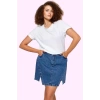 Kadın Mini Denim Etek Renk Yüksek Bel A line Pamuk Yaz Kombinleri Günlük Kullanım Hafta Sonu