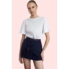 Kadın Mini Şort Etek Yüksek Bel Dar Paça Kısa Boylu Yazlık Günlük Yaz Aylarının Vazgeçilmezi