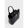 Kadın Mini Tote Vegan Deri El Çantası Gold Toka Günlük ve İş Trend Tasarım Modern Stil Mükemmel Uyum
