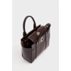 Kadın Mini Tote Vegan Deri El Çantası Gold Toka Günlük ve İş Trend Tasarım Modern Stil Mükemmel Uyum