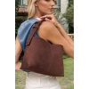 Kadın Minimalist Günlük Suni Süet El Ve Omuz Çantası Günlük Kullanım İçin Modern Stil Rahat Kullanım