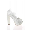 Kadın Moda Beyaz Sedef Inci Taş Işlemeli Gelin Ayakkabı Topuklu Düğün Nişan Gece Abiye Ayakkabı