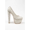 Kadın Moda Şık Gümüş Full Inci Zarif Tasarım Düğün Nişan Gece Abiye Ayakkabı