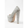 Kadın Moda Şık Gümüş Full Inci Zarif Tasarım Düğün Nişan Gece Abiye Ayakkabı