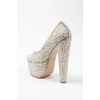 Kadın Moda Şık Gümüş Full Inci Zarif Tasarım Düğün Nişan Gece Abiye Ayakkabı