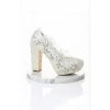 Kadın Moda Şık Sedef Inci Taş Işlemeli Gelin Ayakkabı Topuklu Düğün Nişan Gece Abiye Ayakkabısı