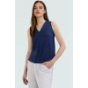 Kadın Modal Örme Bluz Rahat Kalıp V Yaka Yazlık Modern Stil Şık Görünüm Yüksek Kalite
