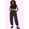Kadın Modal Polyester Pantolon Havuç Kesim Yüksek Bel Lastikli Paça Yaz Aylarının Vazgeçilmezi