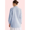 Kadın Modern Fiyonk Detaylı Terrycotton Dokuma Gömlek Günlük Kullanım İçin Kaliteli Malzeme