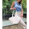 Kadın Modern Kesim Suni Deri Shopper Çanta El Ve Omuz Kullanımı İçin Mükemmel Uyum Mükemmel Uyum