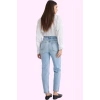 Kadın Mom Jean Pantolon Rahat Kesim Denim Kumaş Günlük Kullanım Yaz Aylarının Vazgeçilmezi