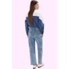 Kadın Normal Bel Düz Denim Straight Jean Pantolon Günlük Stil Hafta Sonu Dayanıklı Malzeme