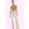 Kadın Normal Bel Wide Leg Denim Pantolon Pamuk Günlük Şıklık İçin Yaz Aylarının Vazgeçilmezi