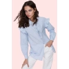 Kadın Omuzlarda İncili Relaxed Fit Uzun Kollu Poplin Gömlek Günlük Kullanım Modern Tasarım