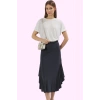 Kadın Örme Midi Etek Modal Polyester Yazlık Casual Fırfırlı Günlük Kullanım Modern Tasarım