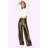 Kadın Örme Pantolon Saten Dokuma Geniş Paça Yüksek Bel Casual Stil Yaz Aylarının Vazgeçilmezi
