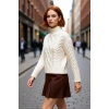Kadın Oversize Akrilik Triko Saç Örgü Dik Yaka Kazak Soğuk Günler İçin Konforlu ve Şık Seçim