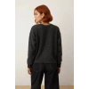 Kadın Oversize Bisiklet Yaka Triko Kazak Düşük Kollu Rahat Kışlık Soğuk Havaların Vazgeçilmezi