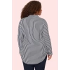 Kadın Oversize Çizgili Gömlek Uzun Kollu Dokuma Kumaş Günlük Kullanım Yaz Aylarının Vazgeçilmezi