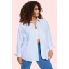 Kadın Oversize Çizgili Poplin Gömlek Rahat Günlük Kombinler Hafta Sonu Yaz Aylarının Vazgeçilmezi