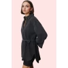 Kadın Oversize Denim Gömlek İspanyol Kol Regular Kalıp Pamuklu Günlük Stil Kaliteli Malzeme