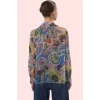 Kadın Oversize Desenli Şifon Gömlek Baskılı Uzun Kollu İş Gömleği Yaz Aylarının Vazgeçilmezi