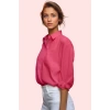 Kadın Oversize Dokuma Gömlek Günlük Ve İş Stilleri İçin Hafta Sonu Yaz Aylarının Vazgeçilmezi