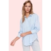 Kadın Oversize Dokuma Gömlek Günlük Ve İş Stilleri İçin Hafta Sonu Yaz Aylarının Vazgeçilmezi