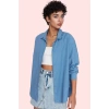 Kadın Oversize Dokuma Gömlek Günlük Ve İş Stilleri İçin Hafta Sonu Yaz Aylarının Vazgeçilmezi