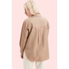 Kadın Oversize Dokuma Gömlek Günlük Ve İş Stilleri İçin Hafta Sonu Yaz Aylarının Vazgeçilmezi