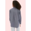 Kadın Oversize Dokuma Gömlek Günlük Ve İş Stilleri İçin Hafta Sonu Yaz Aylarının Vazgeçilmezi