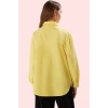 Kadın Oversize Dokuma Gömlek Günlük Ve İş Stilleri İçin Hafta Sonu Yaz Aylarının Vazgeçilmezi