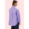 Kadın Oversize Dokuma Gömlek Günlük Ve İş Stilleri İçin Hafta Sonu Yaz Aylarının Vazgeçilmezi