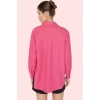 Kadın Oversize Dokuma Gömlek Günlük Ve İş Stilleri İçin Hafta Sonu Yaz Aylarının Vazgeçilmezi