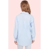 Kadın Oversize Dokuma Gömlek Günlük Ve İş Stilleri İçin Hafta Sonu Yaz Aylarının Vazgeçilmezi