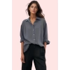 Kadın Oversize Dokuma Gömlek Günlük Ve İş Stilleri İçin Hafta Sonu Yaz Aylarının Vazgeçilmezi