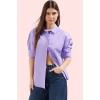Kadın Oversize Dokuma Gömlek Günlük Ve İş Stilleri İçin Hafta Sonu Yaz Aylarının Vazgeçilmezi