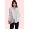 Kadın Oversize Geniş Kalıp Dokuma Gömlek Düz Desen Günlük Kullanım Yaz Aylarının Vazgeçilmezi